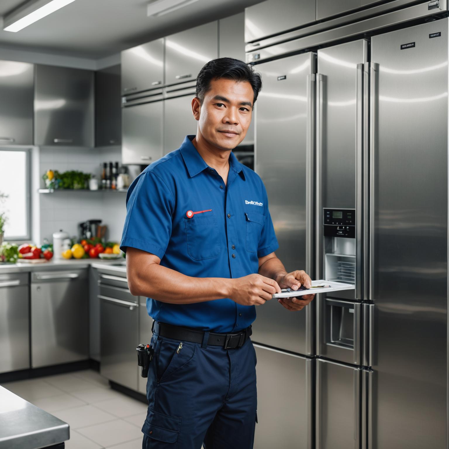 Juruteknik SejukPro membaiki peti sejuk